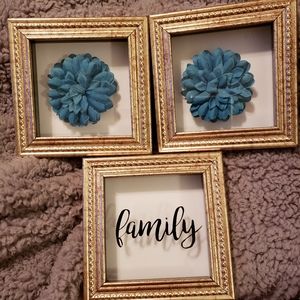 Shadow Box Family & Flowers Wall Deco